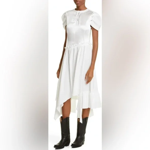COMMISSION Canyon Mixed Media Dress in White sz 6 995$